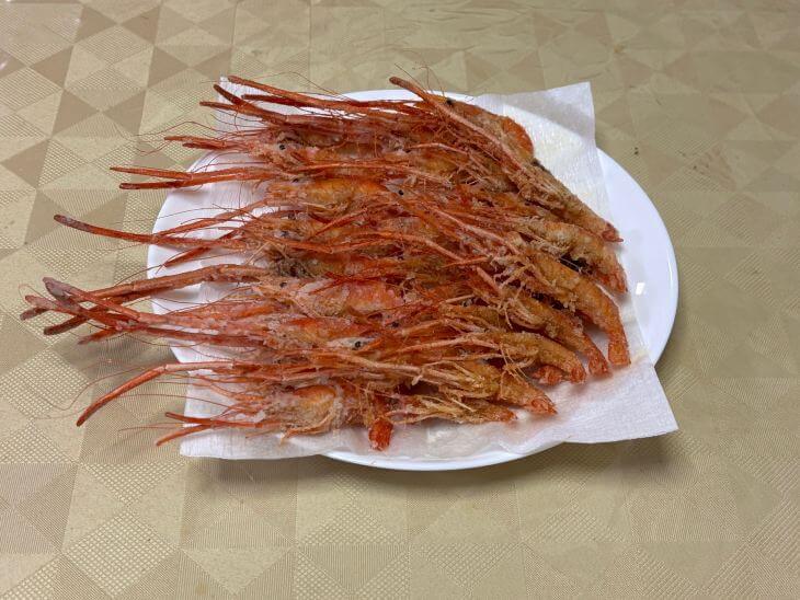 テナガエビ素揚げす